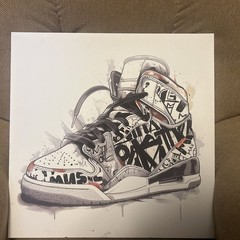 Sneakers With Black Shoelaces Canvas Wall Decor