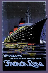 NORMANDIE THE WORLD’S MOST PERFECT SHIP FRENCH LINE TRAVEL VINTAGE POSTER REPRO