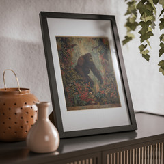 BIGFOOT BOTANICAL Wall Art, SASQUATCH Flower Poster Print, Cryptid Floral Decor