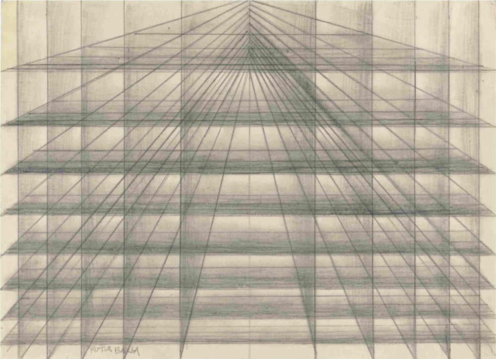 Giacomo Balla Penetration + Space : Archival Quality Giclée Art Print 1916