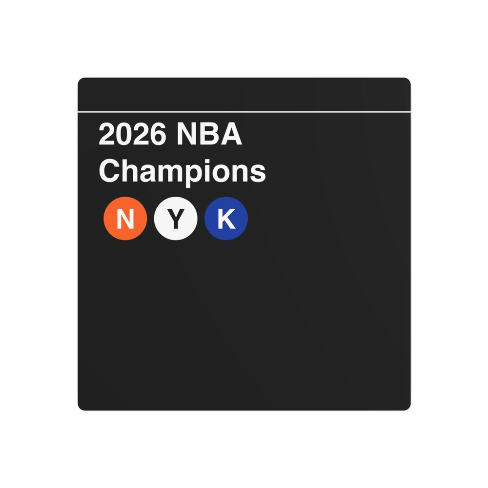 NYC Subway 2026 New York Knicks (Champions/Helvetica) Metal Art Replica Sign