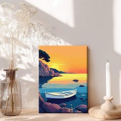 Framed Canvas Wall Art Print Modern Plant Wall Decor Ready to Hang Living Room
