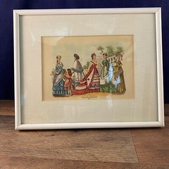 Godey’s Fashions 1871 8″ x 10″ Framed Matted Print Women Hang or Tabletop Frame
