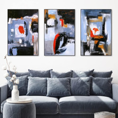 Canvas Wall Art Aesthetic Abstract Graffiti Large 32″ X 24″ Set of 3 Minimalist