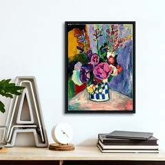 Framed Canvas Wall Art Still Life of Peonies in a Vase 1907 by Henri Matisse Art