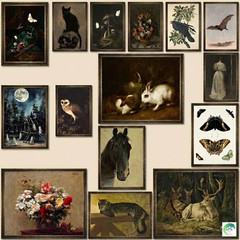 15PCS Dark Cottagecore Decor, Dark Academia Decors, Cottage 8X10 in (UNFRAMED)