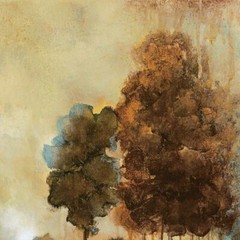 48W»x24H» MORNING MIST by CAT TESLA – DRIP TREES REFLECTIONS – CHOICES of CANVAS