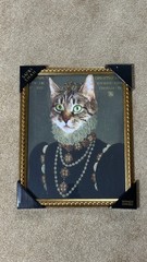 SAPNA SHAH ROYAL CAT WALL ART QUEEN ELIZABETH PRINT DECOR RENAISSANCE STYLE