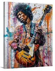 Jimi Hendrix Canvas Wall Art 16X20 Influential Music Guitar Legend