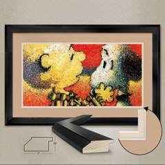 40W»x24H» DOG BREATH by TOM EVERHART – SNOOPY DOUBLE MATTE, GLASS and FRAME