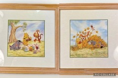 Disney Winnie The Pooh Framed Wall Art Set 2 Tigger Piglet Eeyore Nursery