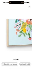 New! Rifle Paper Co. x Target 24″x30″ Garden Party Framed Canvas Wall Art Set
