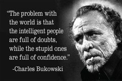 Charles Bukowski The Problem With The World Quote Poster 12×18