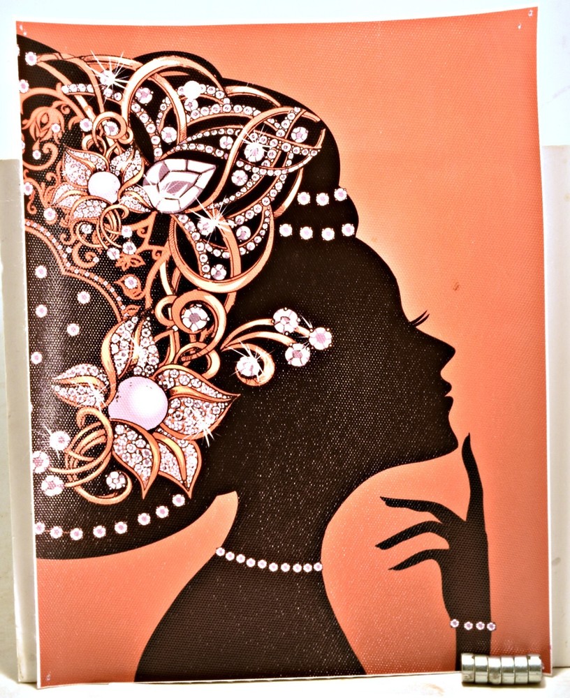 Lot 8 Golden Black Woman Wall Decor – Modern African American Paintings Canvas