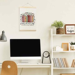 Bookish Reading Nook Corner Poster Hanger Frame, Books Floral Flowers Hanging…