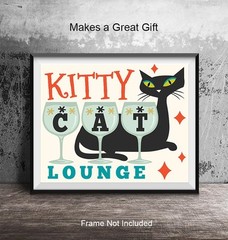 Mid-century modern Wall Decor – Mid-century modern Wall Art – Kitty Cat – Minima