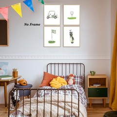 Boat Wades Golf Nursery Decor Unframed Wall Art Prints,Golf Flag Posters & Pr…