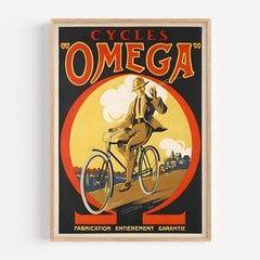 Cycles Omega (2) (France) Bicycle 1925 Retro Vintage Poster Print