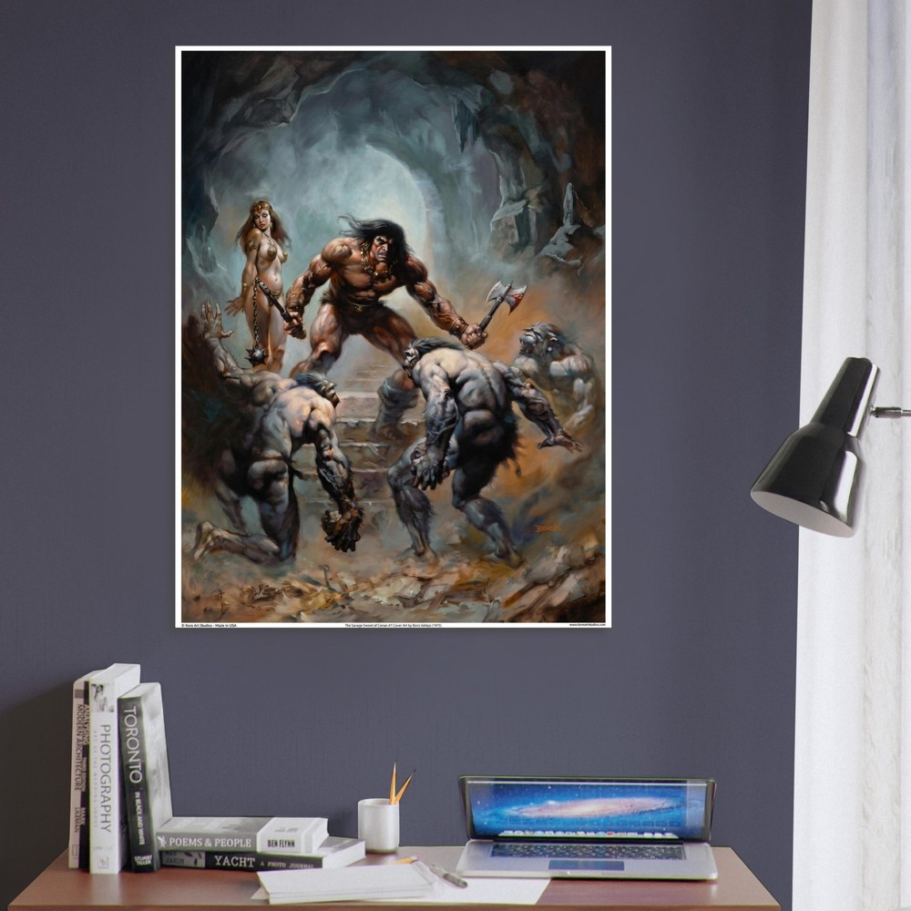 The Savage Sword of Conan #7 Cover Art Poster by Boris Vallejo – 1974