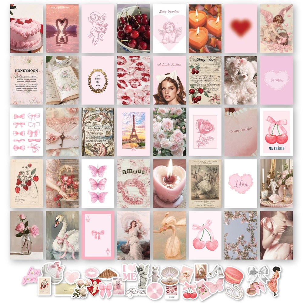 97 Decor Pink Coquette Room Decor Aesthetic – Coquette Wall Decor, Coquette P…