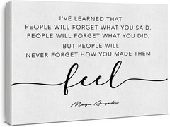 Inspirational Canvas Wall Art Motivational Quote I’Ve Learned That People Will N