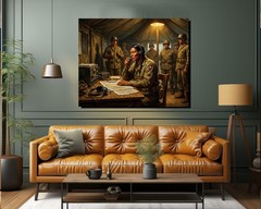 Native American Indian Code Talkers WWII Heroes Saved Thousands Canvas Wrap