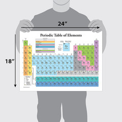 Periodic Table of the Elements Poster [White] – Science & Chemi