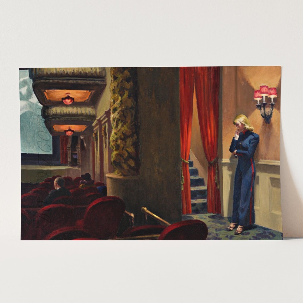 New York Movie 1939 by Edward Hopper Oil Paintings America Wall Art Poster Print
