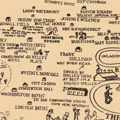 Pictorial Map – City of Saratoga Springs, New York circa 1927 – 18 in x 24 in
