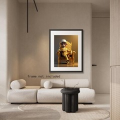 Funny Orangutan Wall Art Pictures Morden Boss Monkey Print Wall Decor 12″ X 16″