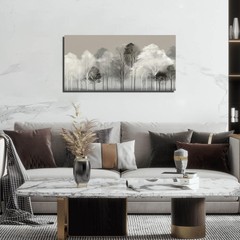 Prepeyssee Black and White Tree Wall Art for Living Room Large Landscape Mode