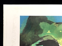 Walasse Ting (1929-2010) Green Cat Poster Paris Edition 1989 20×27 Mounted As-Is
