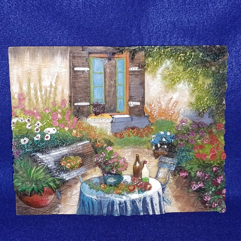3D Pictures. Set of Two. Resin. 8-3/4″ x 6-3/4″ x 1″ depth. Deck/Patio