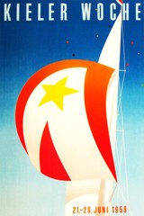 Sailing Week Kiel Germany 1959 Vintage Wall Art Home Decor – POSTER 20×30