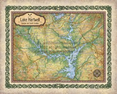 Lake hartwell, Georgia lakes Art Print Poster Wall D�cor Gift Unframed~Free Ship
