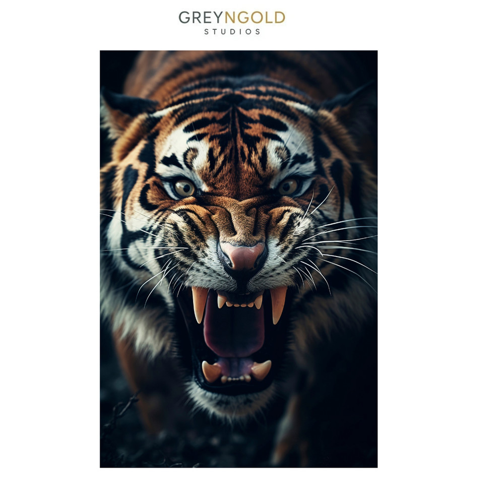 Bengal Tiger Wall Art Print / WildLife Luxury Poster/ Canvas Décor