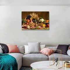 Food Wall Art Fruit Canvas Dining Room Brown Picture Kitchen Wall Decor Vario…