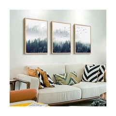 Framed Canvas Wall Art For Living Room-Wall Decorations For Bedroom Foggy For…