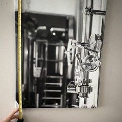Industrial Equipment Black & White Canvas Print, Modern Vertical 16×12 Art