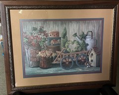 Vintage Home Interiors and Gifts Framed Country StillLife Print Horizontal 21×27