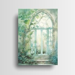 11×14 Garden Window Canvas Print Wall Art