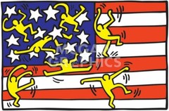 American Music Festival New York 1988, Keith Haring, Wall Art Print 11″ x 14″