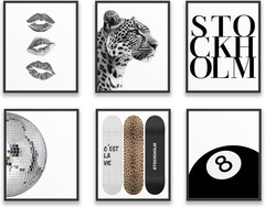 Stockholm Style Room Decor for Women, Chic Trendy Wall Art for Living Room Aesth