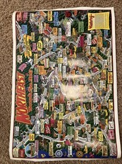 Vintage Northeast Minneapolis Minnesota MN Map Poster 1986-87 Business Store