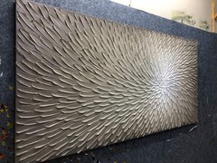 AMEI Art, 24X48Inch Hand Painted Acrylic Wall Art Abstract Knife 3d Oil Paint…