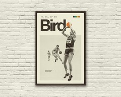 Larry Bird Inspired Poster | Minimalist Mid-Century Modern Sports Wall Art
