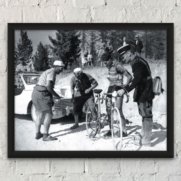 1954 Tour de France, Vintage Cycling Print, Federico Bahamontes, 8 x 10 print