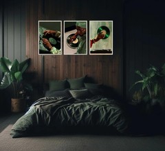 Black Men Wall Art African DJ Painting Pictures Wall Decor Hip Hop Posters Mo…