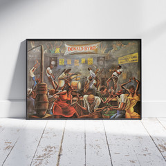 Ernie Barnes Donald Byrd Jazz Art Canvas Print African American Wall Decor Poste