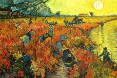 Vincent van Gogh Red Vineyards Near Arles Dutch Impressionist Poster 18×12